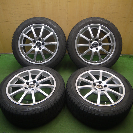 *送料無料* バリ溝！8.5分★アウディ等 SPORT TECHNIC 225/50R17 スタッドレス ダンロップ ウインターマックス WM01 スポーツテクニック PCD112/5H★4062802Hス