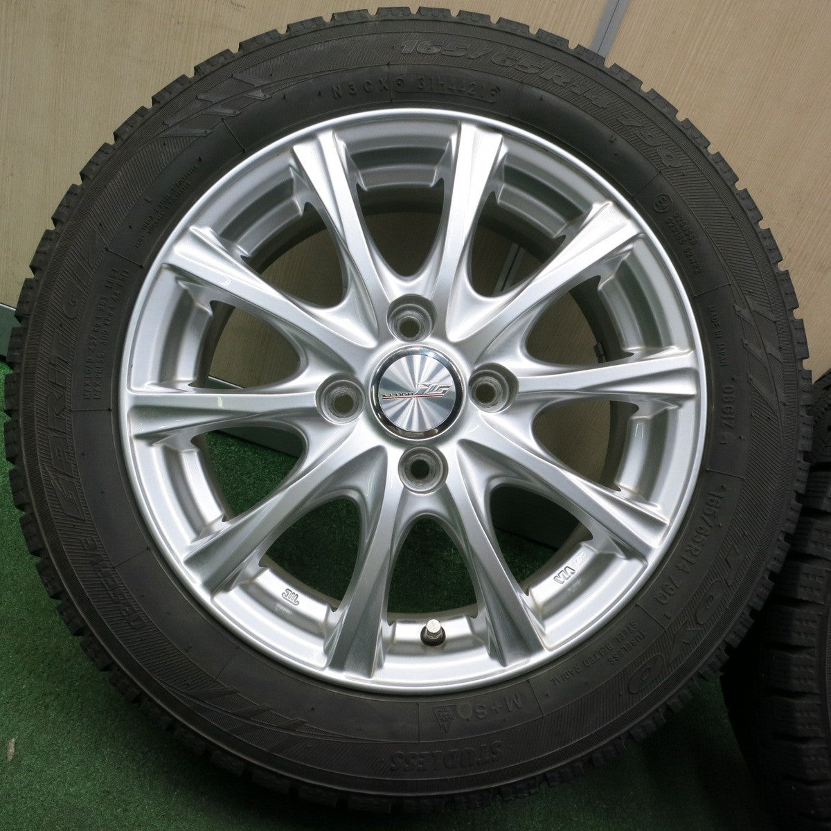 *送料無料* バリ溝！21年！キレイ！9.5分以上★スタッドレス 165/65R14 トーヨー オブザーブ ガリット GIZ ILLUGA ILG 14インチ PCD100/4H★4043001NJス