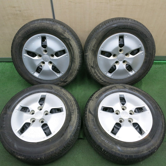 *送料無料* バリ溝！9.5分★ホンダ RG ステップワゴン 純正 スチール 205/65R15 グッドイヤー EfficientGrip ECO hybrid EG01 PCD114.3/5H★4062810HAノ