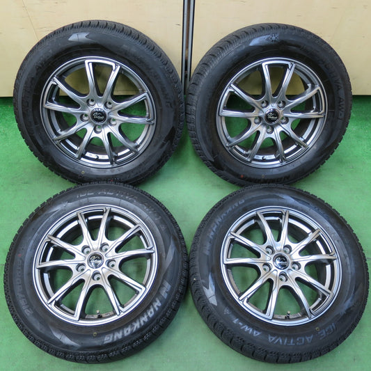 [送料無料] バリ溝！22年！キレイ！9.5分★スタッドレス 215/60R16 ナンカン アイスアクティバ AW-1 Verthandi ヴェルザンディ ヴェルサンディ 16インチ PCD114.3/5H★4112504イス