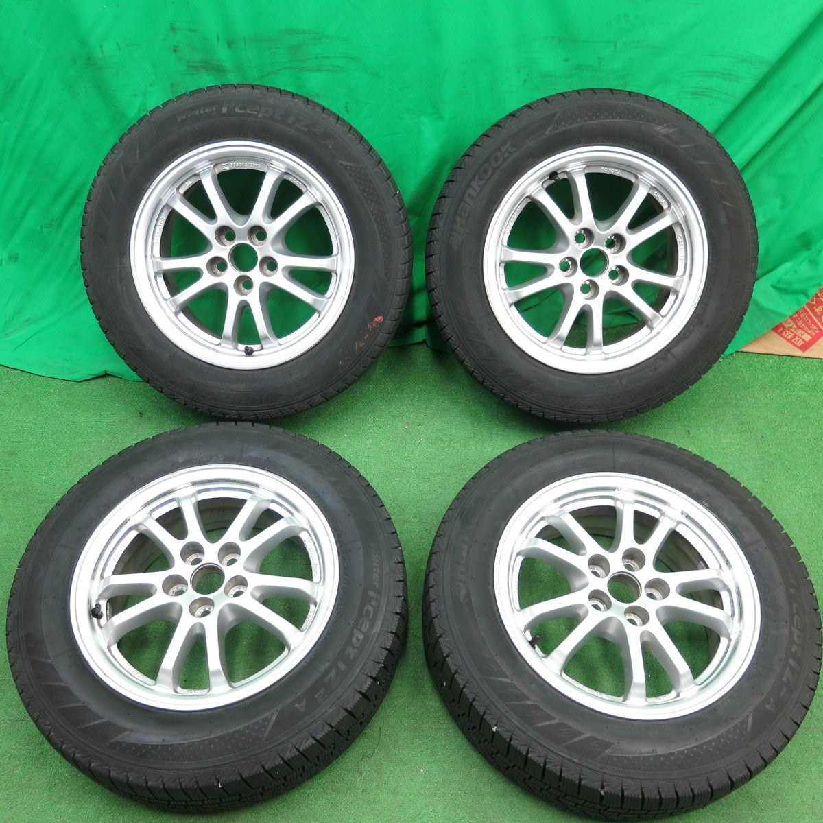 *送料無料* バリ溝！21年！9.5分★トヨタ 50系 プリウス 純正 195/65R15 スタッドレス ハンコック ウインターアイセプト IZ2A 15インチ PCD100/5H★4042711ナス