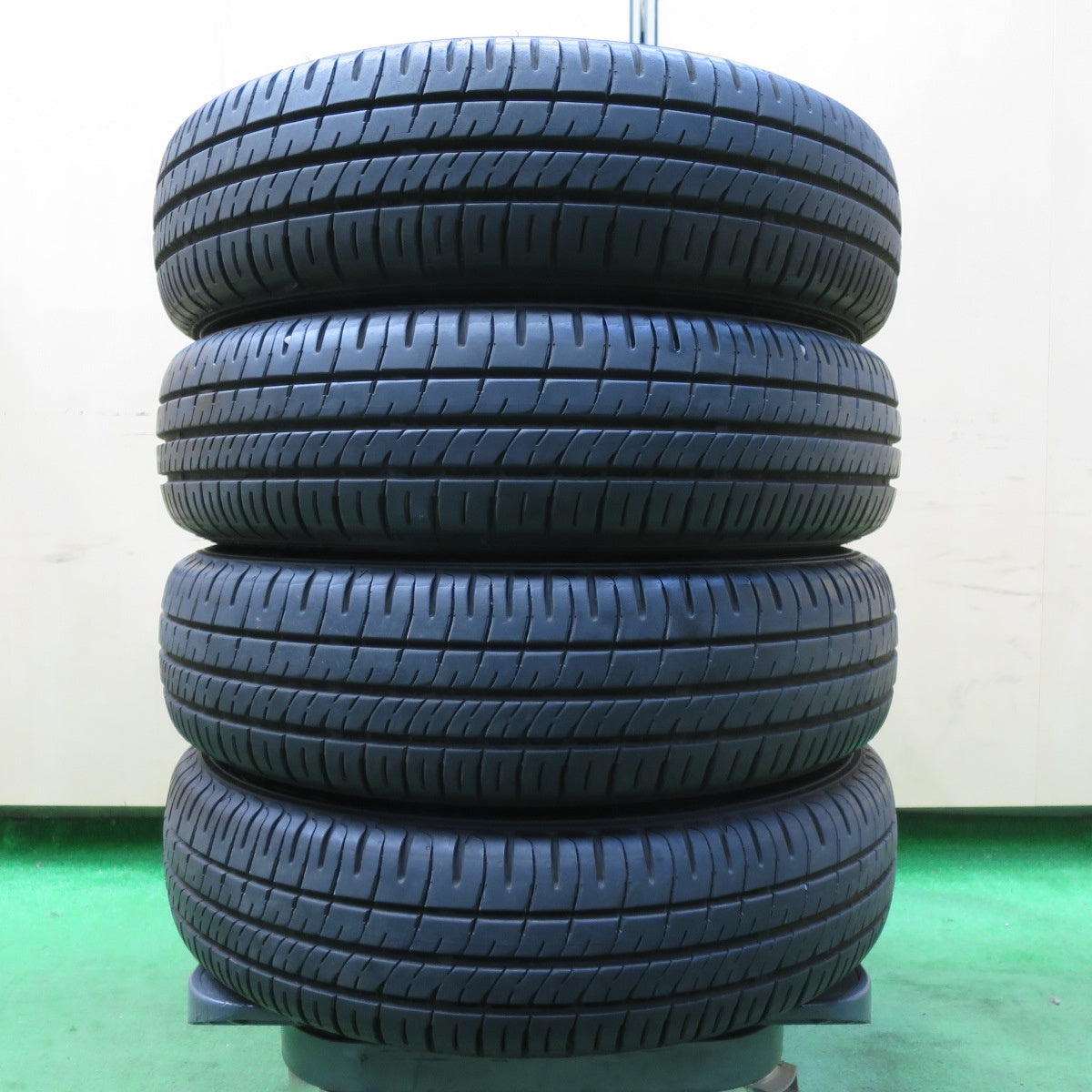 [送料無料] バリ溝！22年！9分★155/65R14 ダンロップ エナセーブ EC204 Advanti grace MiLLOUS 14インチ  PCD100/4H★4110305イノ