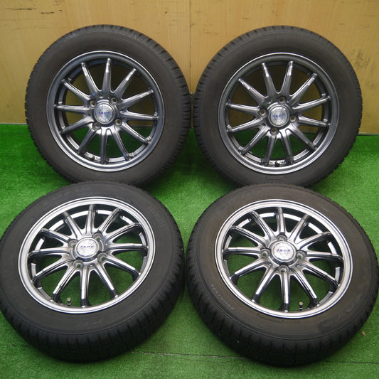 [送料無料] バリ溝！キレイ！9分★スタッドレス 155/65R14 トーヨー ガリット G5 ZACK JP-812 MONZA ザック 14インチ PCD100/4H★4092414Hス