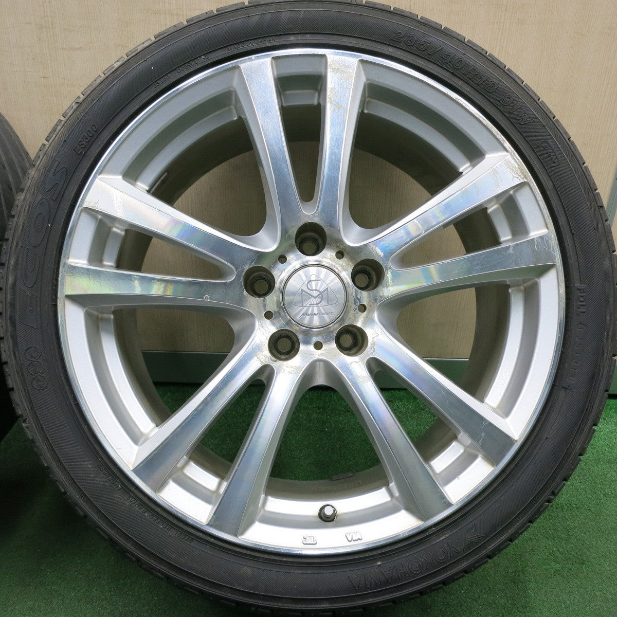 *送料無料* 4本★225/45R18 235/40R18 MANARAY SPORT ブリヂストン RE050A ヨコハマ ES300 マナレイスポーツ PCD114.3/5H★4060401HAノ