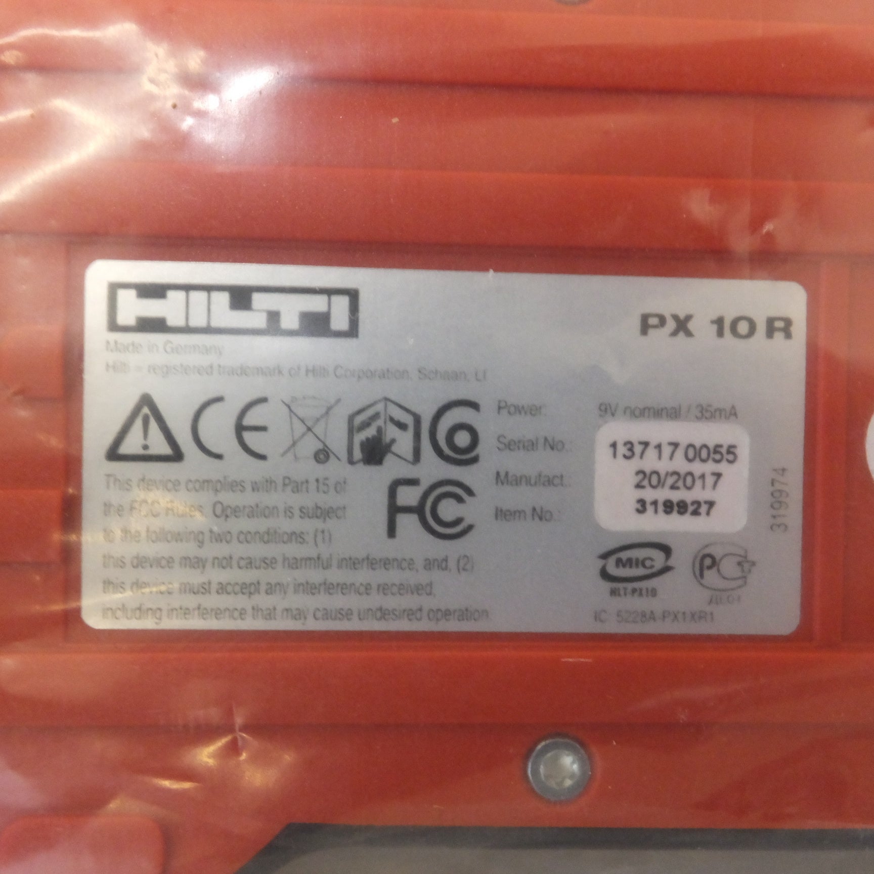 [送料無料] 未使用★ヒルティ HILTI トランスポインター PX10　レシーバー PX10R　トランスミッター PX10T　セット　 2018年点検済み★