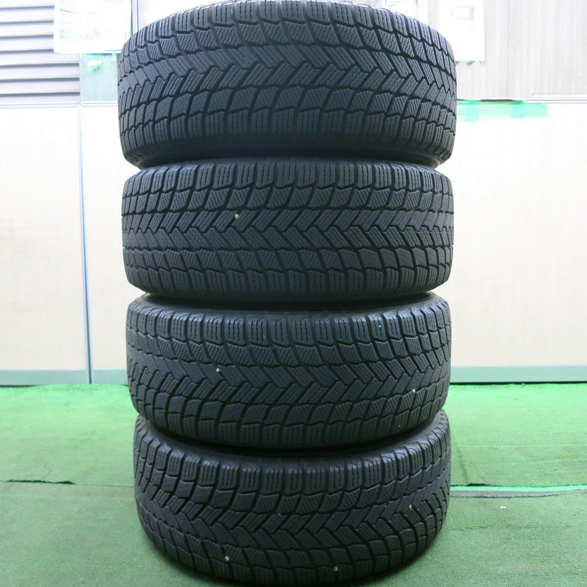 *送料無料* バリ溝！21年！9分★ルノー メガーヌ RS 純正 225/45R18 スタッドレス ミシュラン X-ICE SNOW 18インチ PCD114.3/5H★4070201HAス