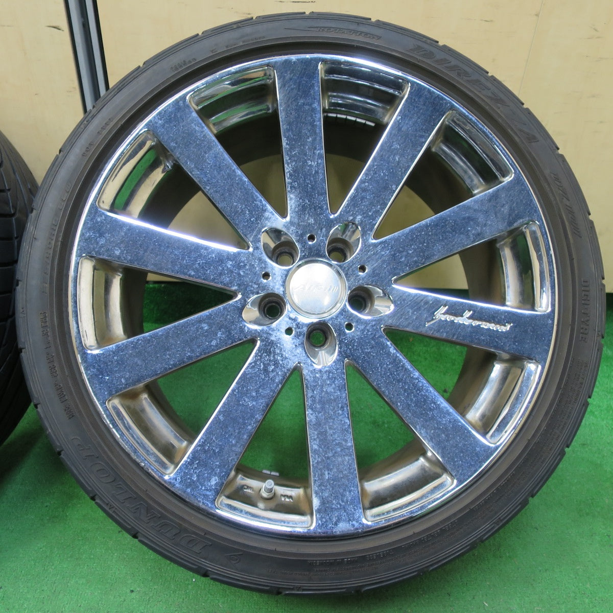 *送料無料* バリ溝！ほぼ10分★86 BRZ 等 225/40R18 ダンロップ ディレッツァ DZ101 Alpil COSMIC アルピール コスミック PCD100/5H★4070706イノ