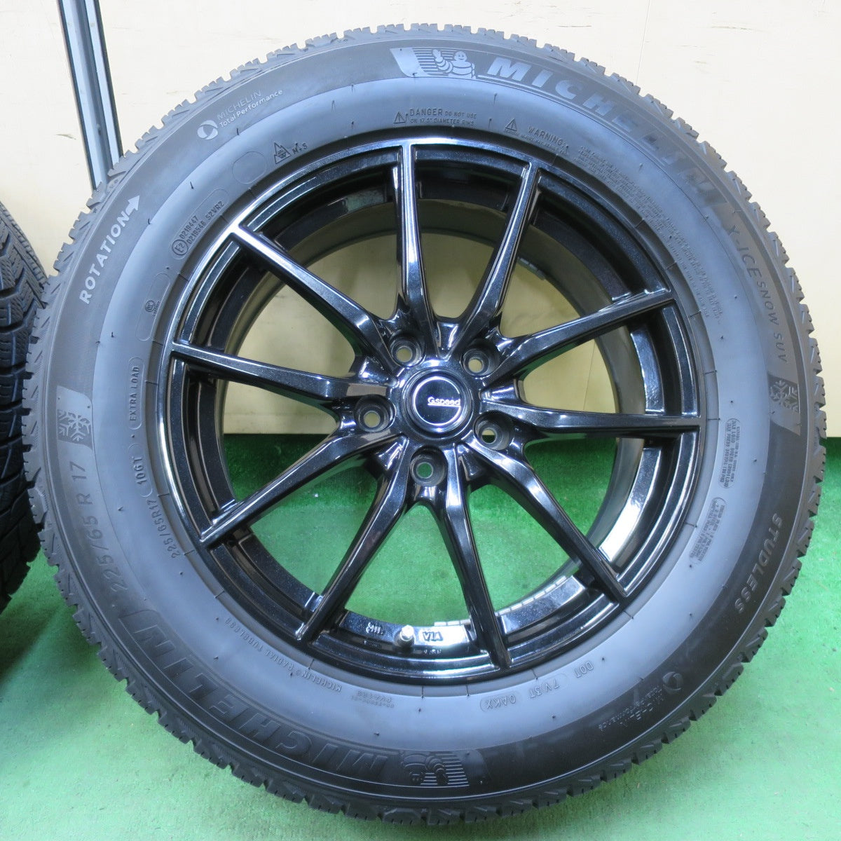 [送料無料] キレイ！21年★G.speed スタッドレス 225/65R17 ミシュラン X-ICE SNOW SUV Gスピード 17インチ PCD114.3/5H★5012003イス