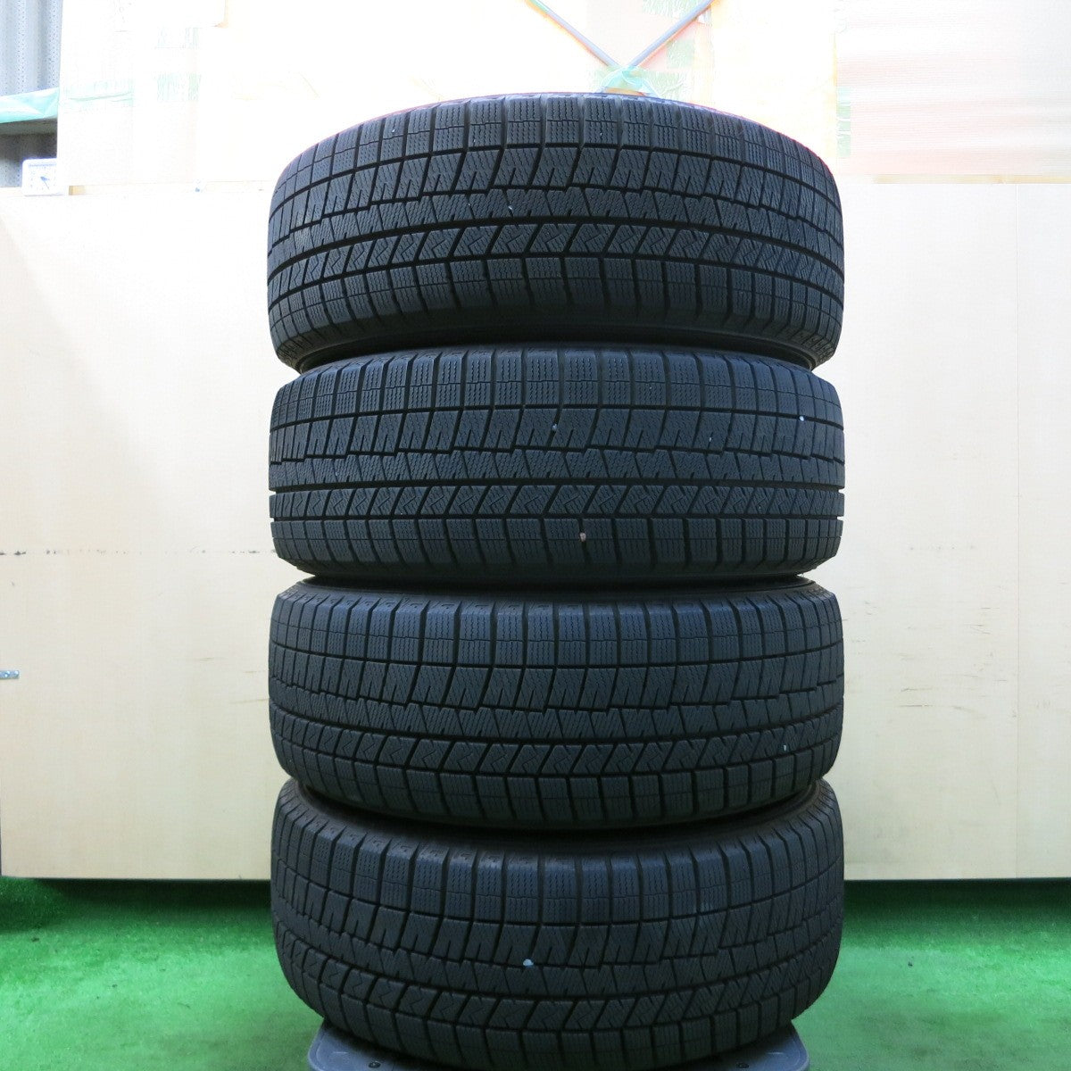 *送料無料* バリ溝！22年！キレイ！9.5分★BMW等 205/55R16 スタッドレス ダンロップ ウインターマックス 03 ECO FORME エコフォルム PCD120/5H★4061201ナス