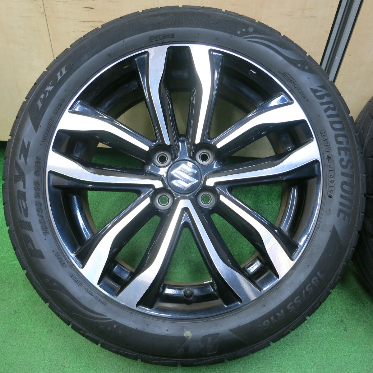 *送料無料* 4本価格★スズキ ZC72S スイフト 純正 185/55R16 ブリヂストン プレイズ PX2 16インチ  PCD100/4H★4040602イノ