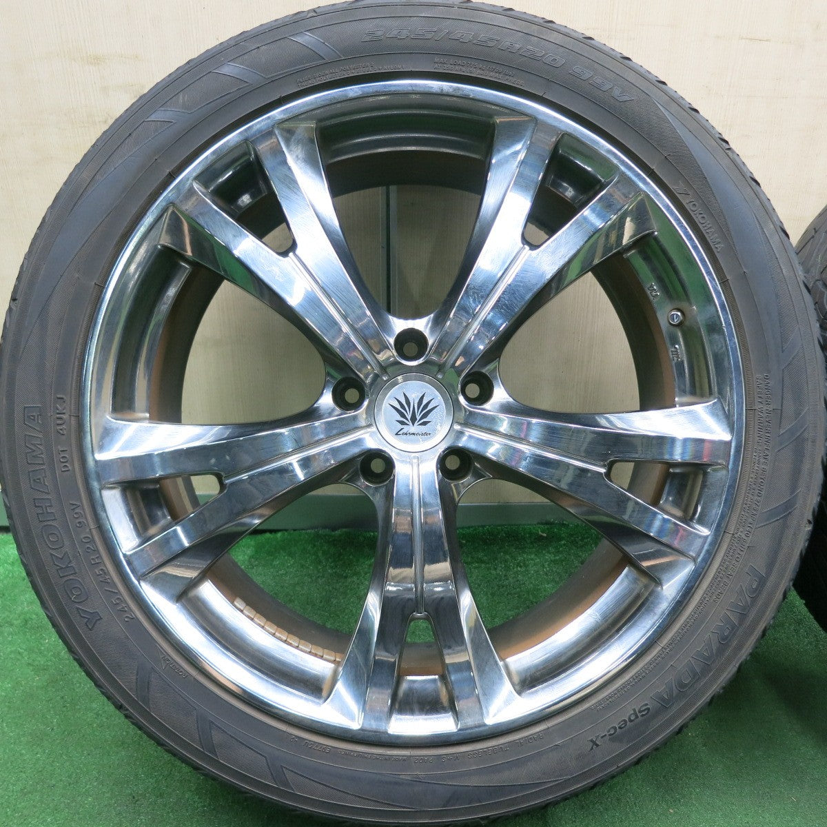 *送料無料* 4本価格★Lehrmeister エクスカリバー アマローネ 245/45R20 ヨコハマ PARADA Spec-X レアマイスター 20インチ PCD114.3/5H★4070302HAノ