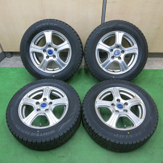 *送料無料* バリ溝！20年！9.5分★スタッドレス 195/65R15 ダンロップ ウインターマックス WM02 FEID 15インチ PCD114.3/5H★4062801ナス