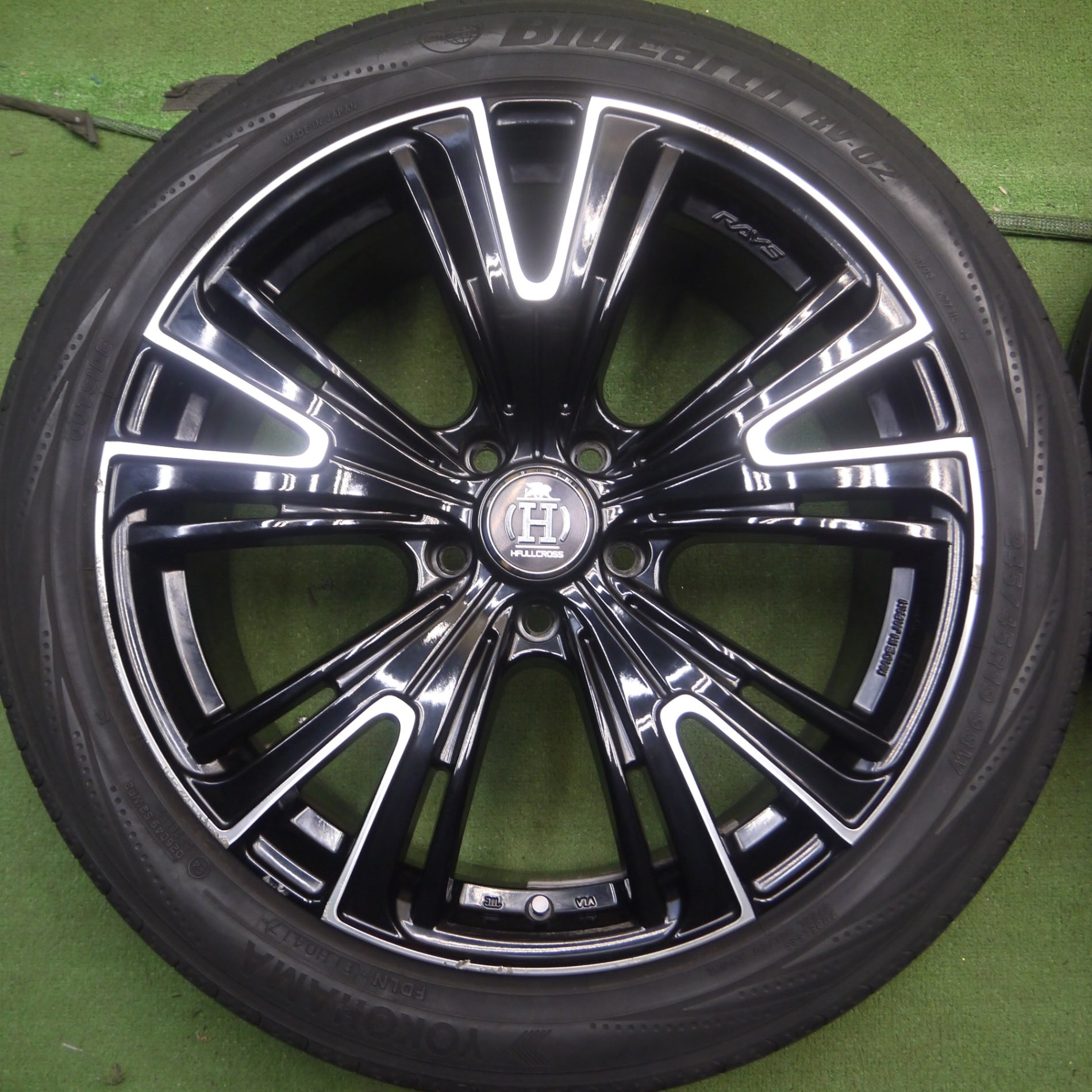 *送料無料* 4本価格★RAYS HFULLCROSS CROSS SLEEKERS Q5 245/45R19 ヨコハマ ブルーアース RV-02  レイズ フロクロス PCD114.3/5H★4052802Hノ