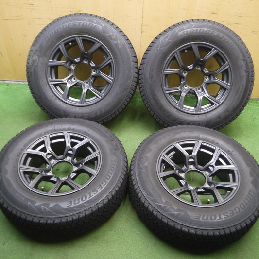 *送料無料* キレイ！22年★ジムニー等 195/80R15 スタッドレス ブリヂストン ブリザック DM-V2 社外 アルミ 15インチ PCD139.7/5H★4051308Hス