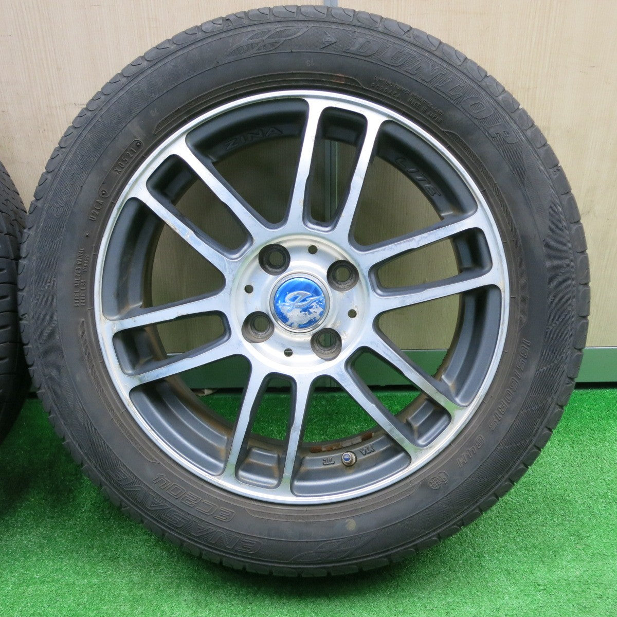 [送料無料] バリ溝！21年！9.5分★185/60R15 ダンロップ エナセーブ EC204 ZINA LITE ジーナ ライト 15インチ PCD100/4H★4093003NJノ