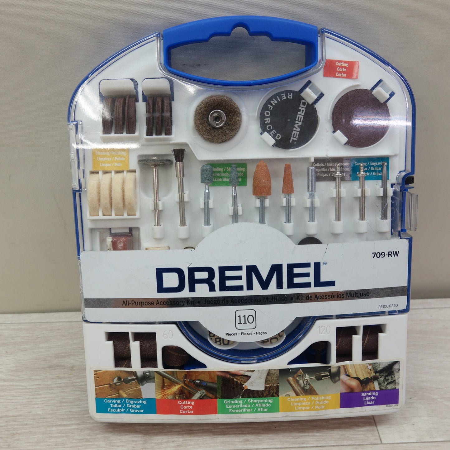 [送料無料] 未使用☆ドレメル DREMEL 110ピース スーパー アクセサリー キット 万能 ロータリーツール 電動 工具☆