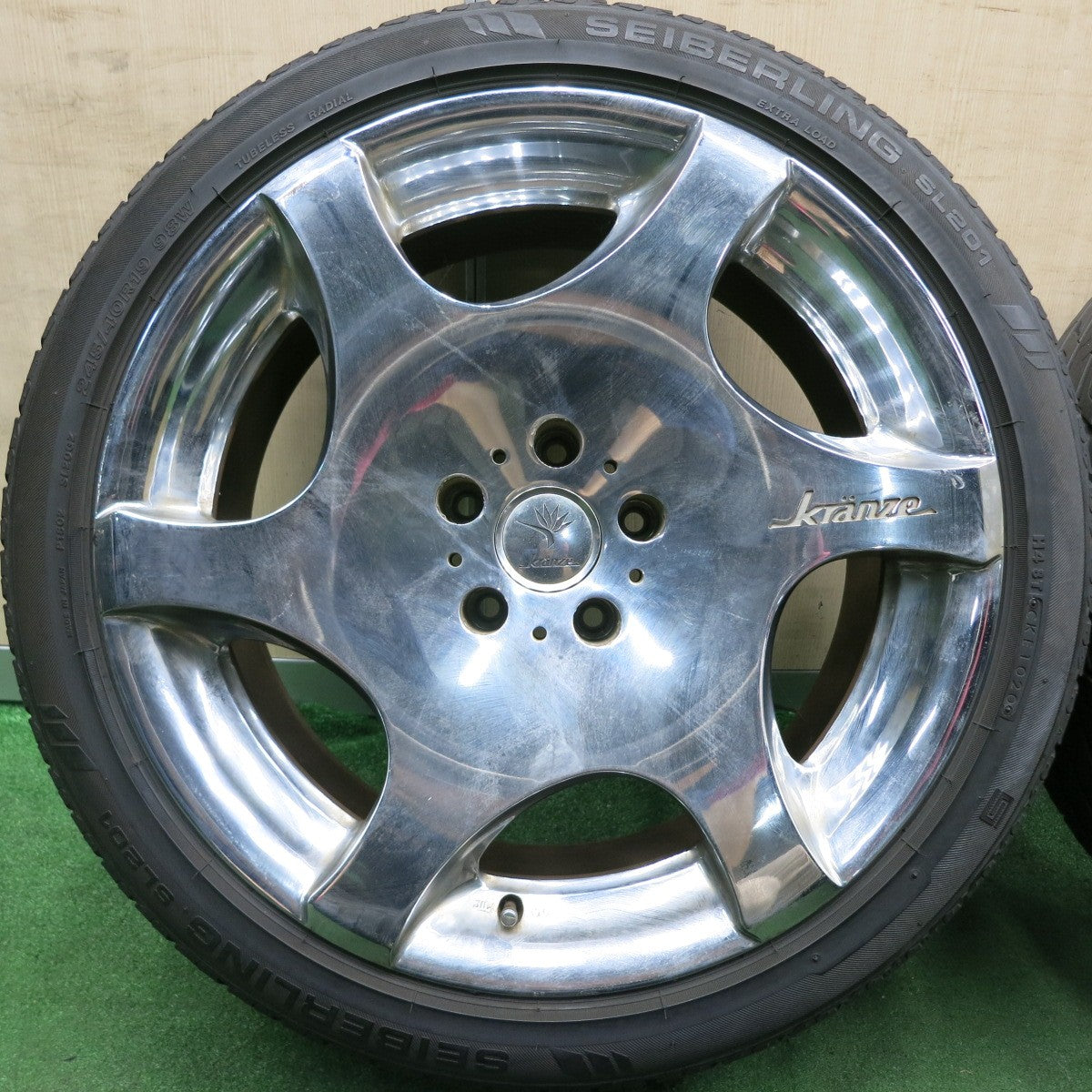 *送料無料* バリ溝！20年！9分★kranze BAZREIA EVO 245/40R19 セイバーリング SL201 クレンツェ バズレイア  19インチ PCD114.3/5H★4070704HAノ