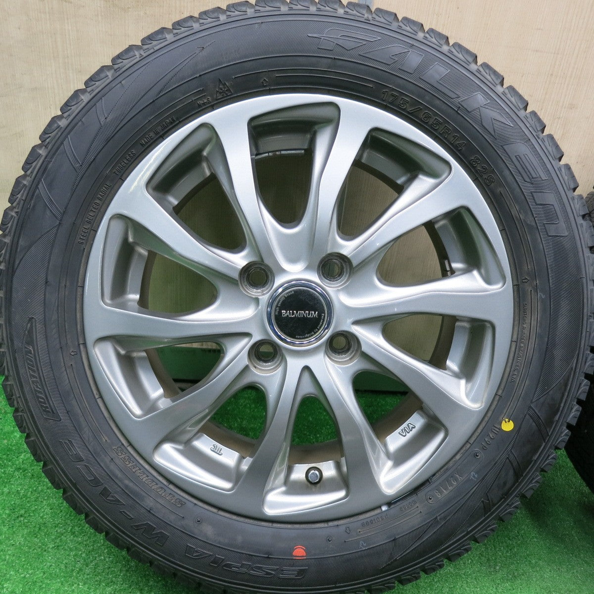 [送料無料] 超バリ溝！ほぼ10分★スタッドレス 175/65R14 ファルケン エスピア W-ACE BALMINUM バルミナ 14インチ PCD100/4H★4112801HAス