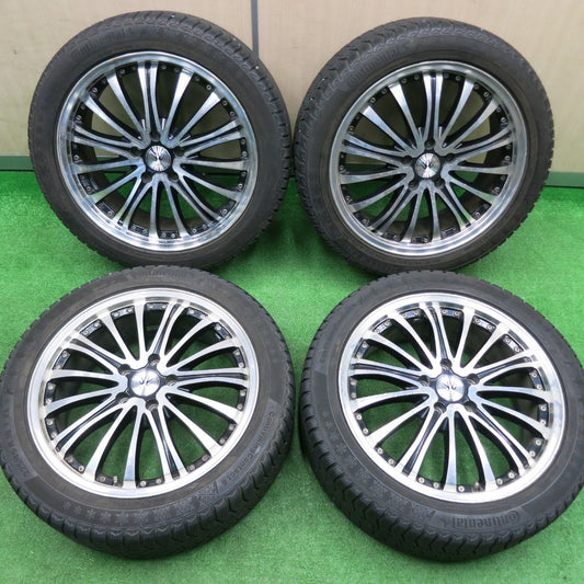 [送料無料] バリ溝！9.5分★LOXARNY EX BADX 225/45R18 スタッドレス コンチネンタル コンチバイキング コンタクト6 ロクサーニ PCD114.3/5H★4093004NJス