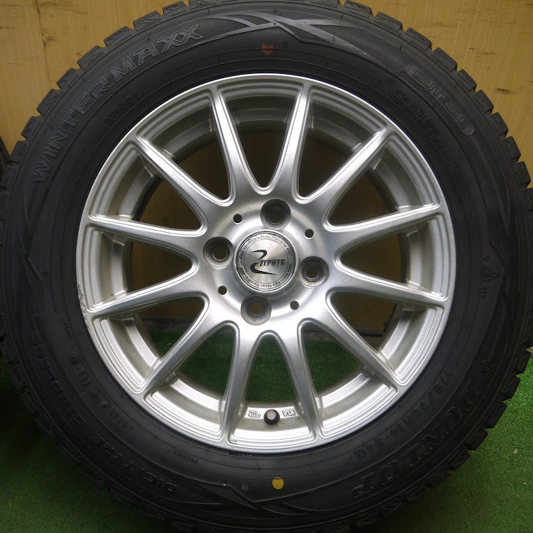 *送料無料* バリ溝！8.5分★スタッドレス 175/70R14 ダンロップ ウインターマックス WM01 ZEPHYR ゼファー 14インチ PCD100/4H★4020711Hス