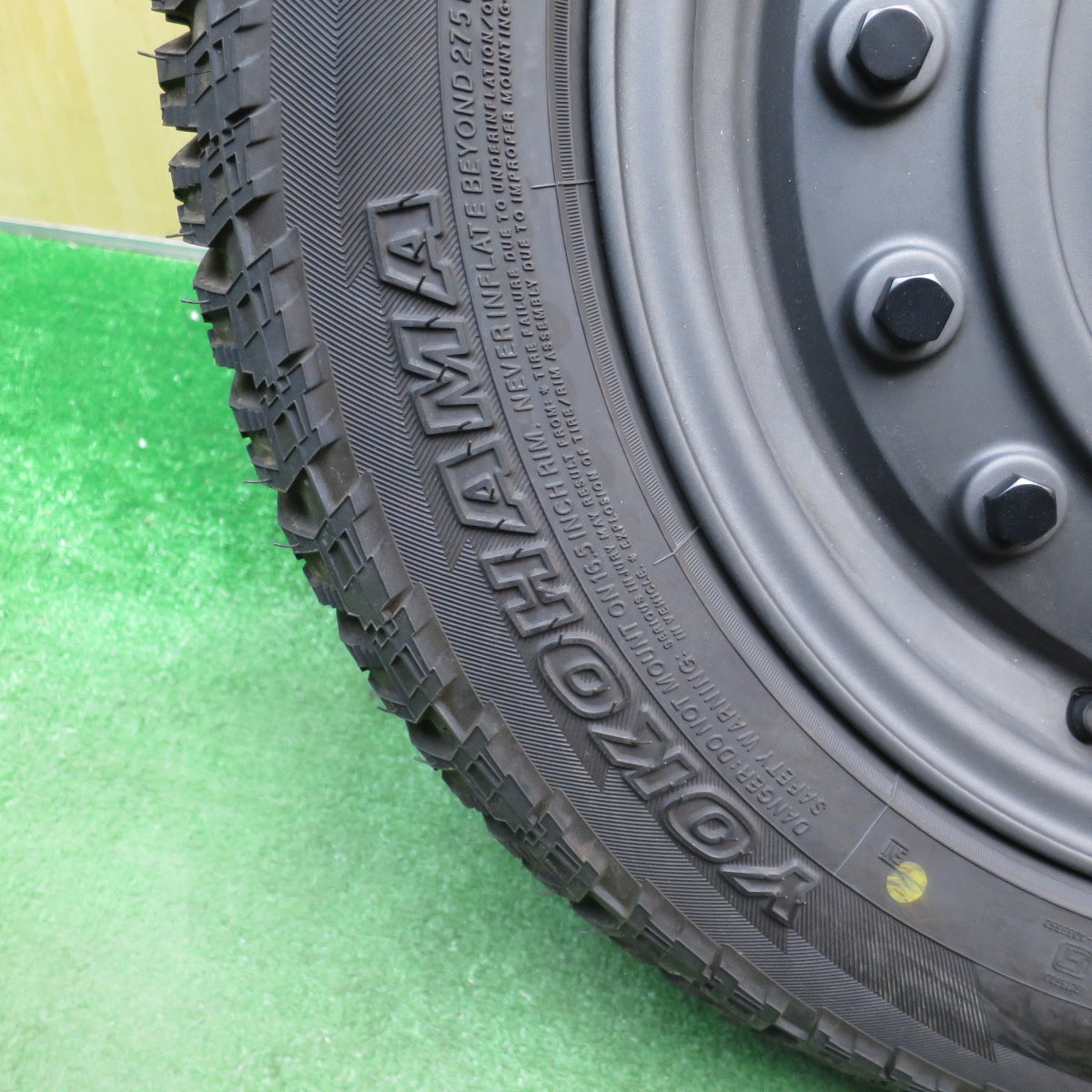 [送料無料] バリ溝！22年！キレイ！9.5分！1本★DEAN COLORADO 215/60R16 ヨコハマ ジオランダー A/T G015 ディーン コロラド 16インチ PCD112 120/5H マルチ★5031103Hノ