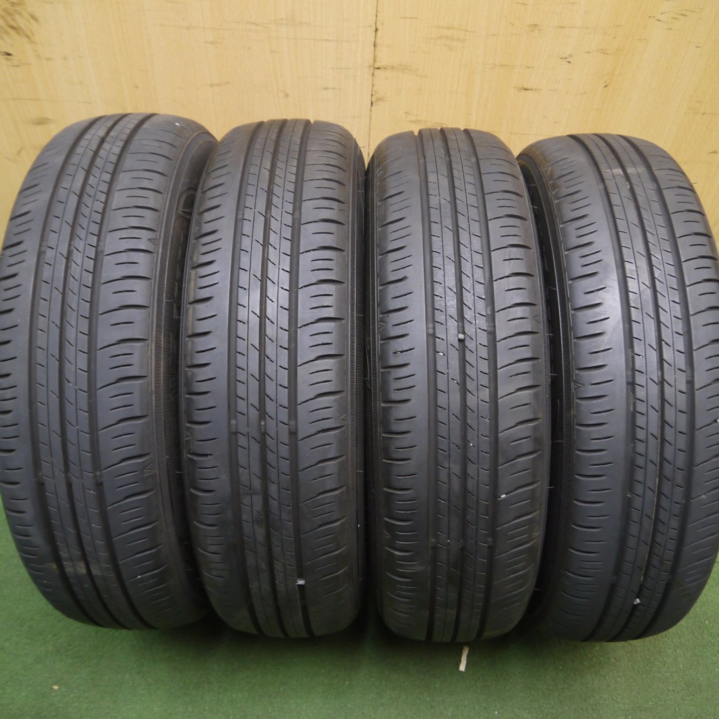 *送料無料* バリ溝！8.5分★トヨタ タンク ルーミー 等 純正 スチール 165/65R14 ダンロップ エナセーブ EC300+ 14インチ PCD100/4H★4040512Hノ