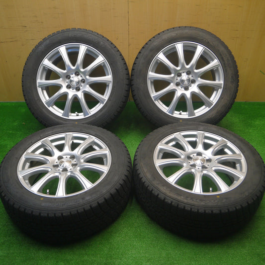 *送料無料* バリ溝！キレイ！9.5分★XV 等 225/55R17 スタッドレス グッドイヤー アイスナビ6 LAUFBAHN 17インチ PCD100/5H★4090204Hス