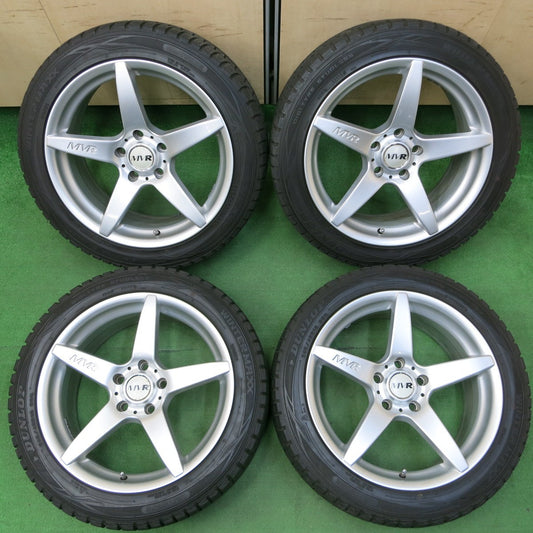 *送料無料* バリ溝！キレイ！8.5分★BMW 等 MVR 245/45R18 スタッドレス ダンロップ ウインターマックス WM01 18インチ PCD120/5H★4051707イス