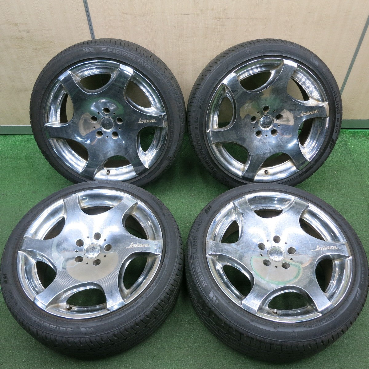 *送料無料* バリ溝！20年！9分★kranze BAZREIA EVO 245/40R19 セイバーリング SL201 クレンツェ バズレイア 19インチ PCD114.3/5H★4070704HAノ