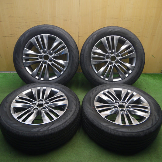 *送料無料* 新車外し！23年★トヨタ 40系 アルファード 純正 ENKEI 225/60R18 ヨコハマ アドバン V03 エンケイ PCD120/5H★4031505Hノ