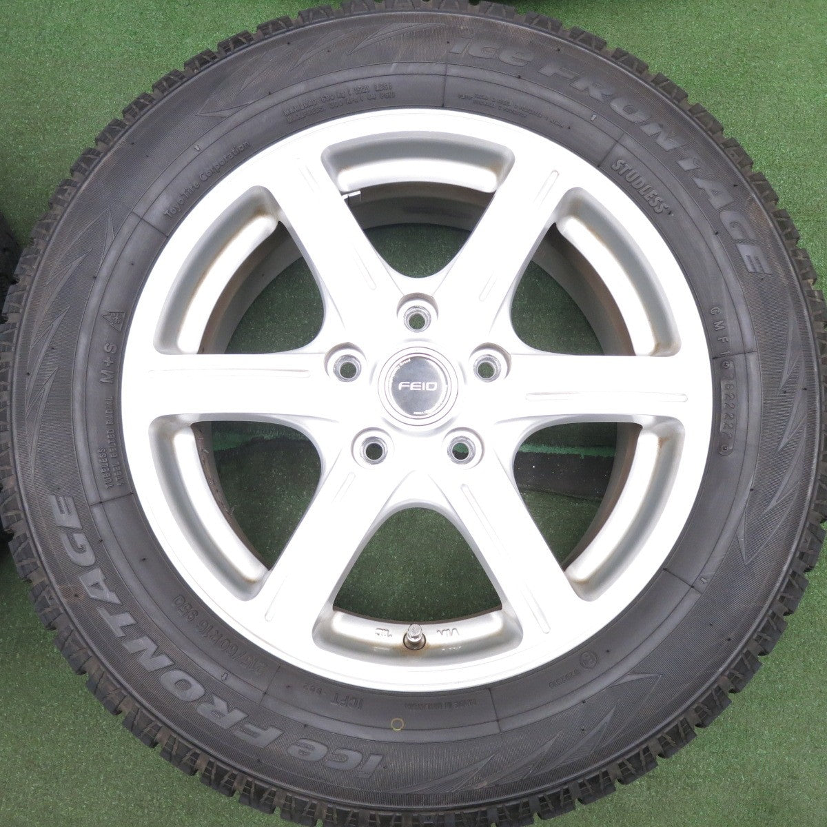 *送料無料* 超バリ溝！22年！ほぼ10分★スタッドレス 215/60R16 アイスフロンテージ FEID ice FRONTAGE 16インチ PCD114.3/5H★4050508HAス