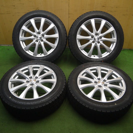 *送料無料* バリ溝！21年！キレイ！9.5分以上★ライズ 等 195/60R17 スタッドレス グッドイヤー アイスナビ7 JOKER ジョーカー 17インチ PCD100/5H★4040905Hス