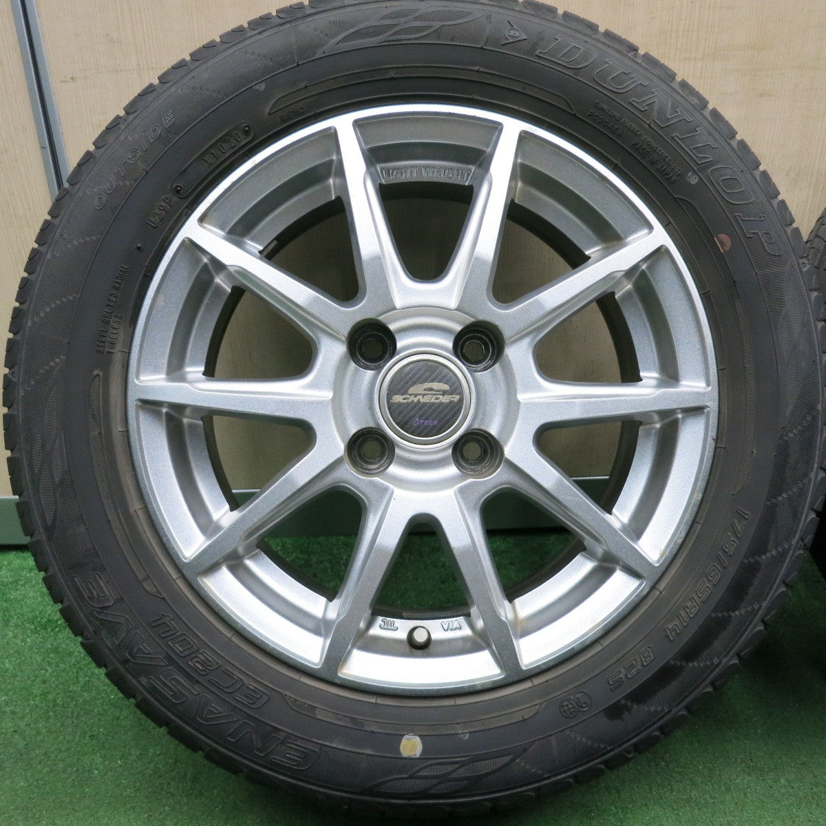 *送料無料* 4本価格！20年★175/65R14 ダンロップ エナセーブ EC204 SCHNEIDER ATECH シュナイダー 14インチ PCD100/4H★4050608HAノ