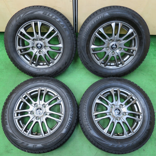 *送料無料* バリ溝！22年！キレイ！9分★スタッドレス 195/65R15 ブリヂストン ブリザック VRX2 VELVA ヴェルヴァ 15インチ PCD114.3/5H★4070302イス