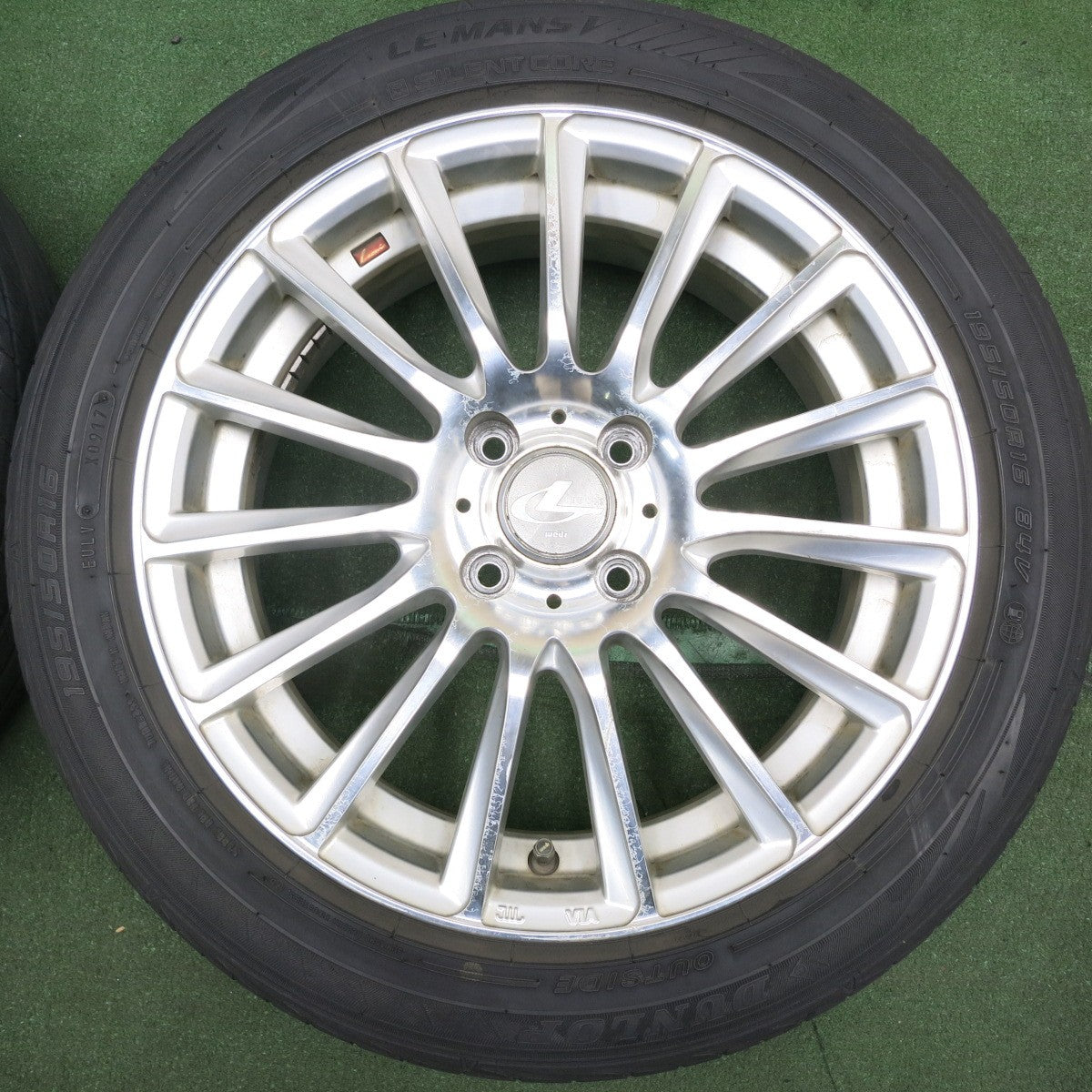 *送料無料* 4本価格★LEONIS FW 195/50R16 ダンロップ LE MANS V レオニス ルマン5 16インチ PCD100/4H★4053007HAノ