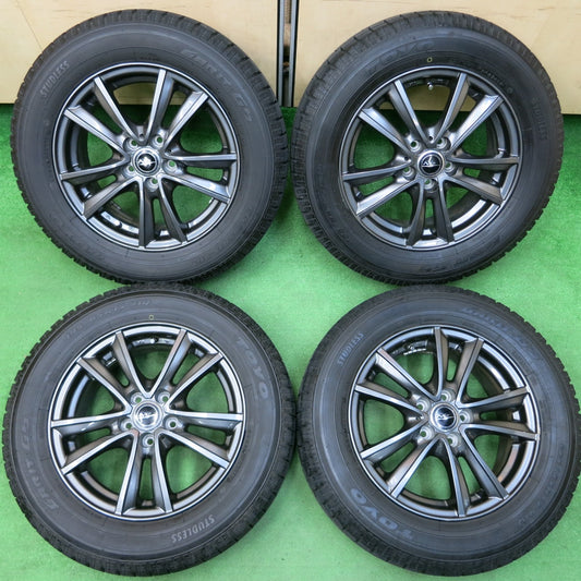 *送料無料* バリ溝！キレイ！9.5分★プリウス等 195/65R15 スタッドレス トーヨー ガリット G5 NIRVANA NV ニルバーナ PCD100/5H★4032708イス