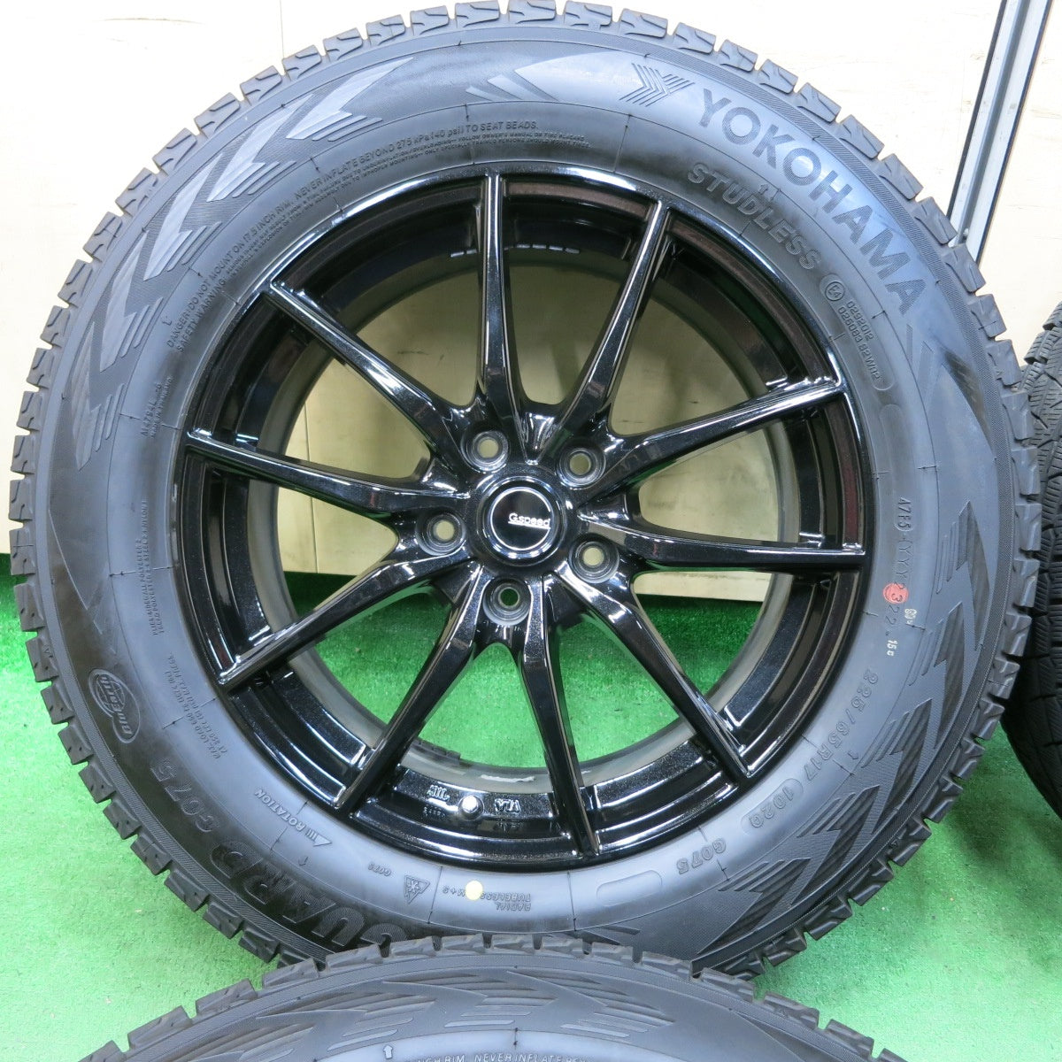 [送料無料] バリ溝！22年！キレイ！9.5分★スタッドレス G.Speed 225/65R17 ヨコハマ アイスガード G075 Gスピード 17インチ PCD114.3/5H★4101004SYス