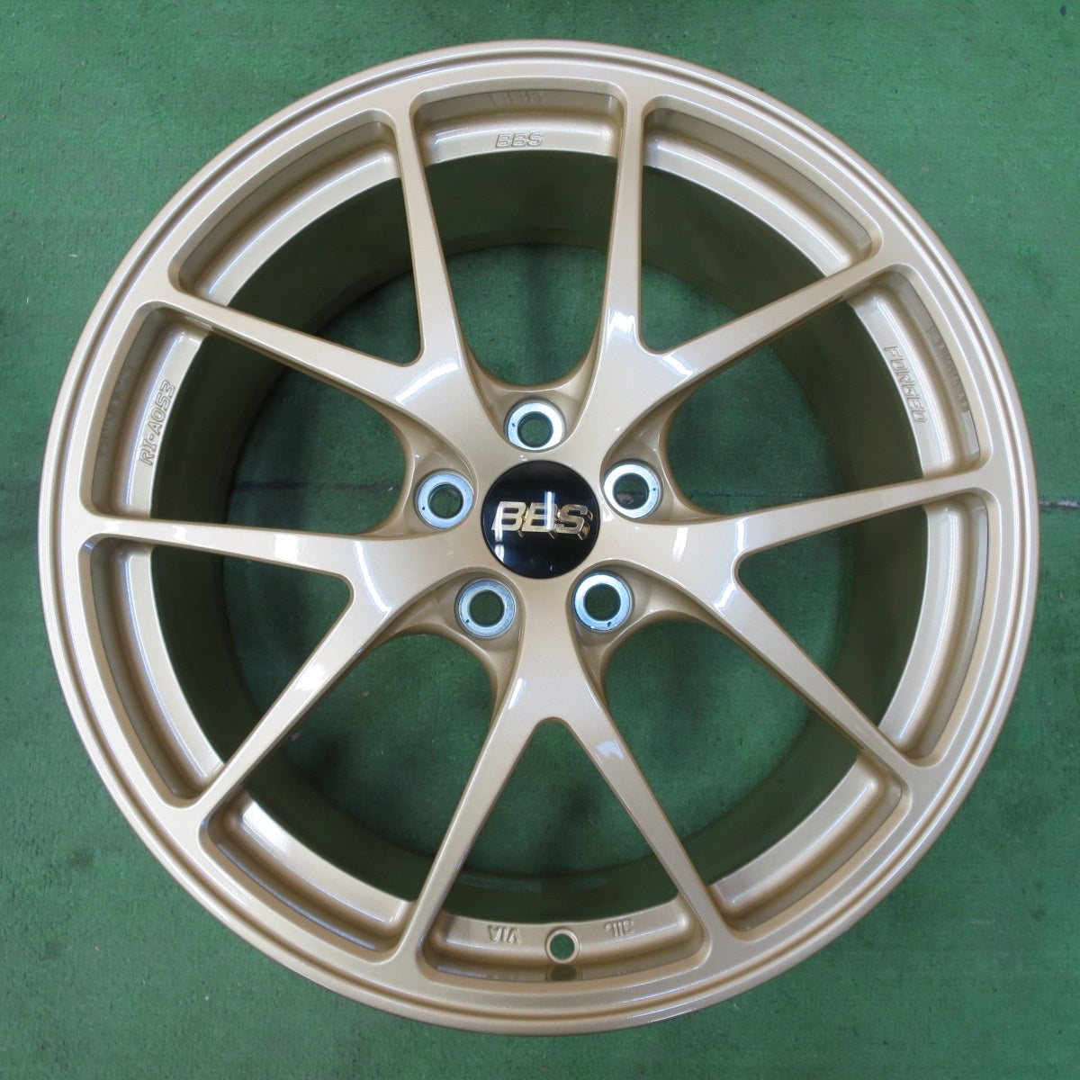 [送料無料] 未使用！付属品付き★BBS RI-A053 鍛造 ホイール 17インチ 17×7.5J PCD100/5H★4102507イホ