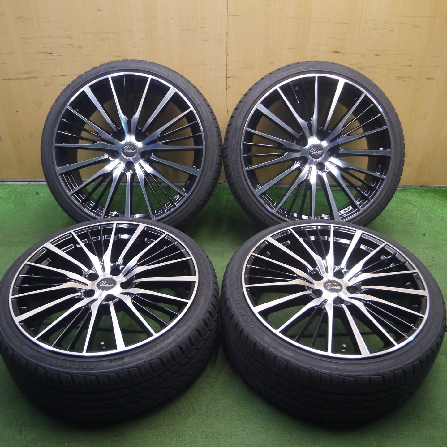 *送料無料* バリ溝！20年！キレイ！9.5分★225/35R20 マックストレック FORTIS T5 Verthandi ヴェルザンディ 20インチ PCD114.3/5H★4031504Hノ