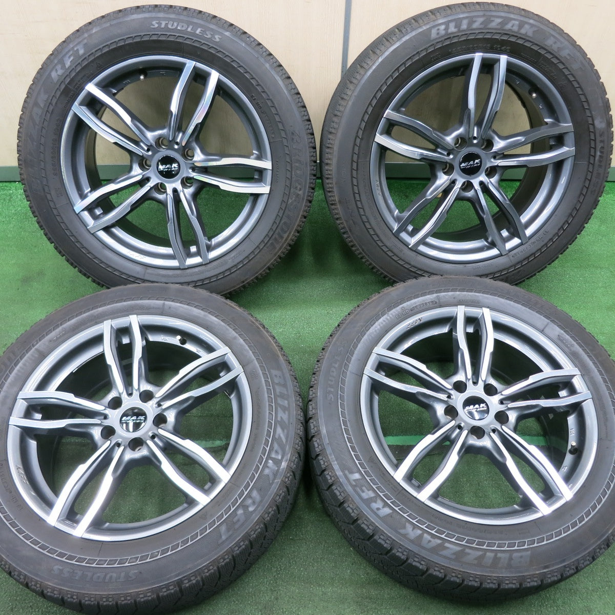 *送料無料* 4本価格★BMW 等 MAK FF SERIES 225/60R18 スタッドレス ブリヂストン ブリザック RFT 18インチ PCD112/5H★4042603NJス