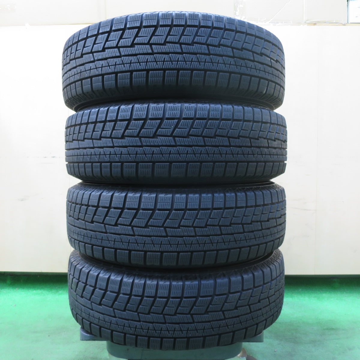 [送料無料] バリ溝！22年！9.5分★マツダ デミオ 純正 スチール 185/65R15 スタッドレス ヨコハマ アイスガード iG60 15インチ PCD100/4H★4110904イス