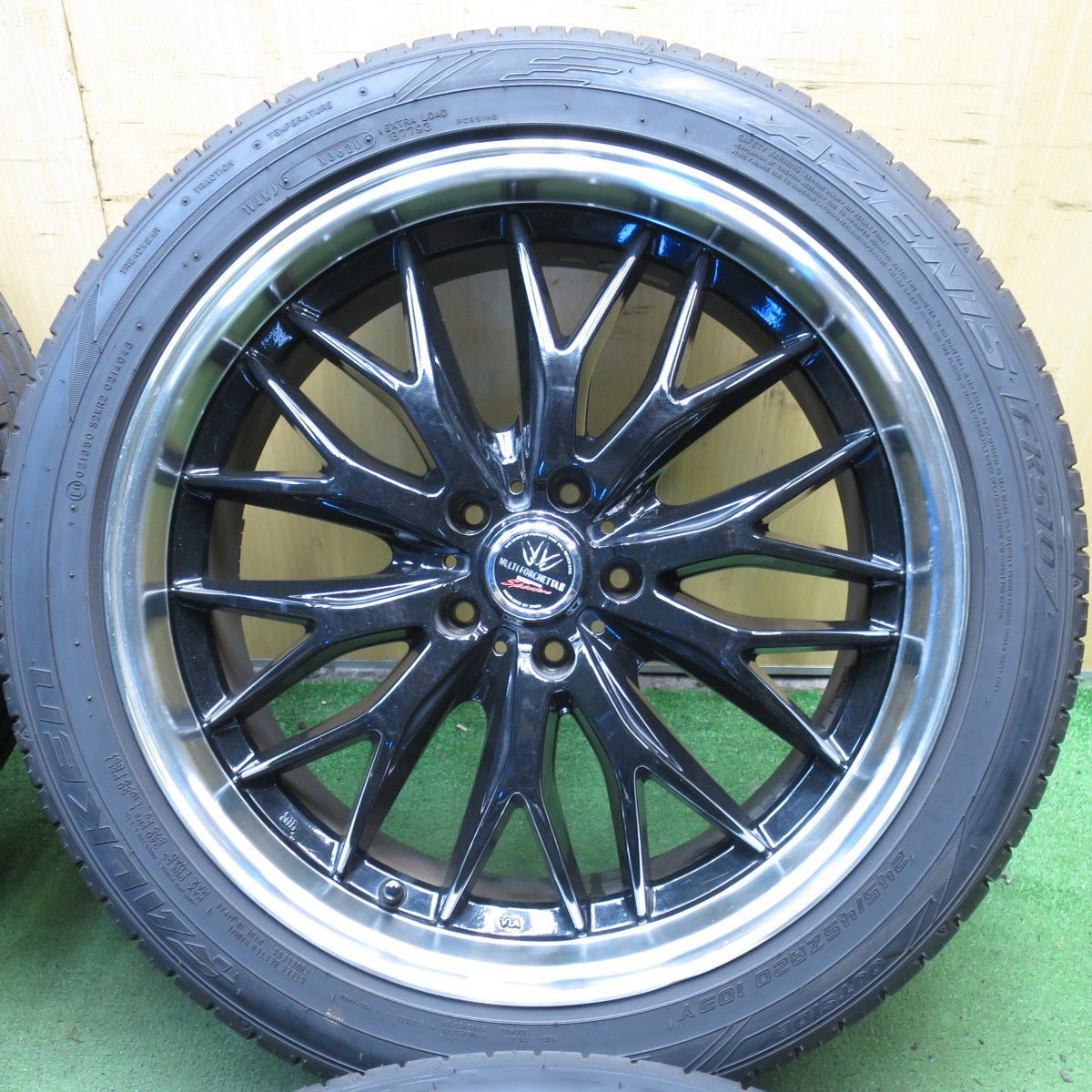 *送料無料* バリ溝！20年！9.5分★LOXARNY MULTI FORCHETTAⅡ 245/45R20 ファルケン アゼニス FK510 ロクサーニ PCD114.3/5H★4040602クノ