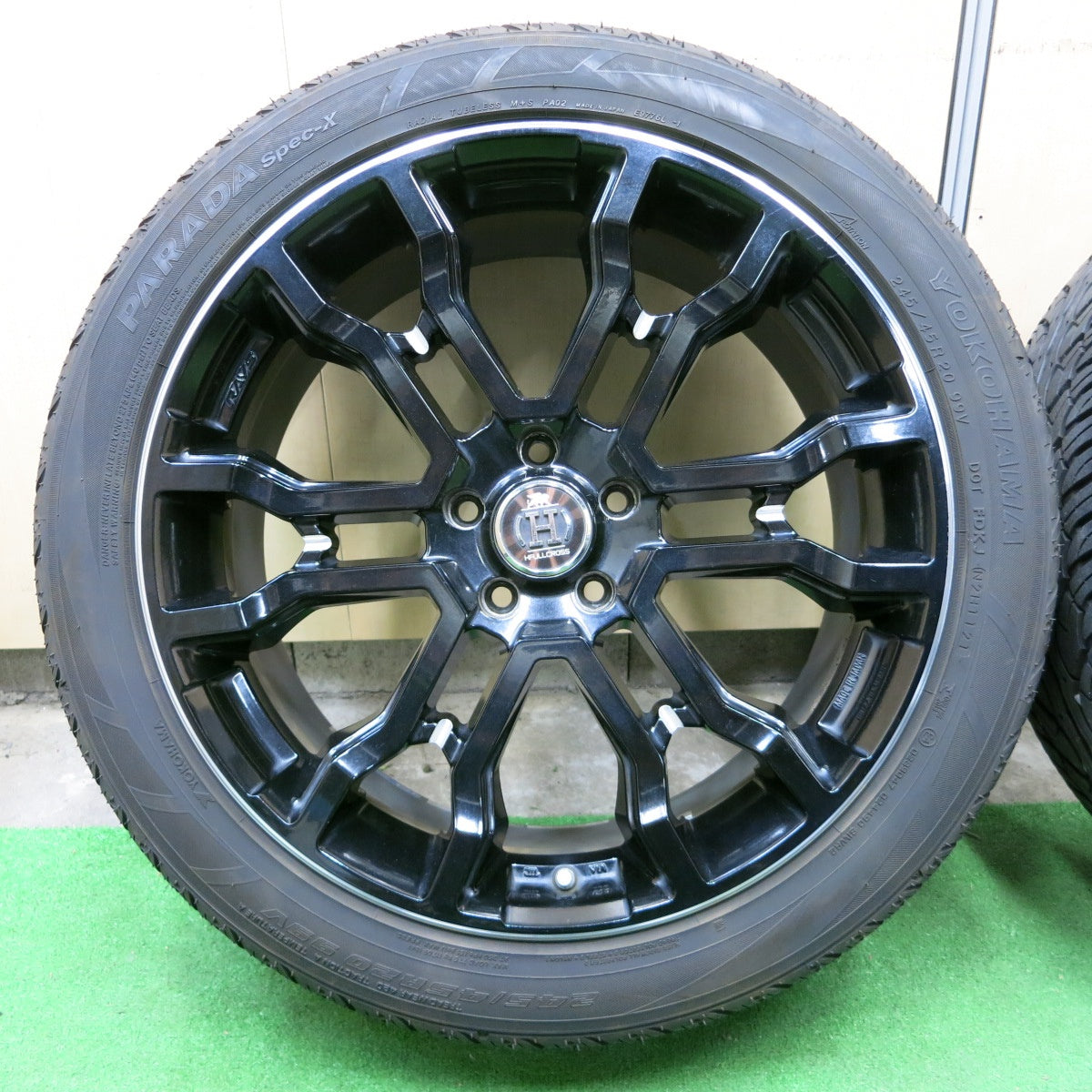 *送料無料* バリ溝！21年！綺麗！9.5分★RAYS HFULL CROSS SLEEKERS T6 245/45R20 ヨコハマ PARADA Spec-X レイズ フルクロス PCD114.3/5H★4060402ナノ