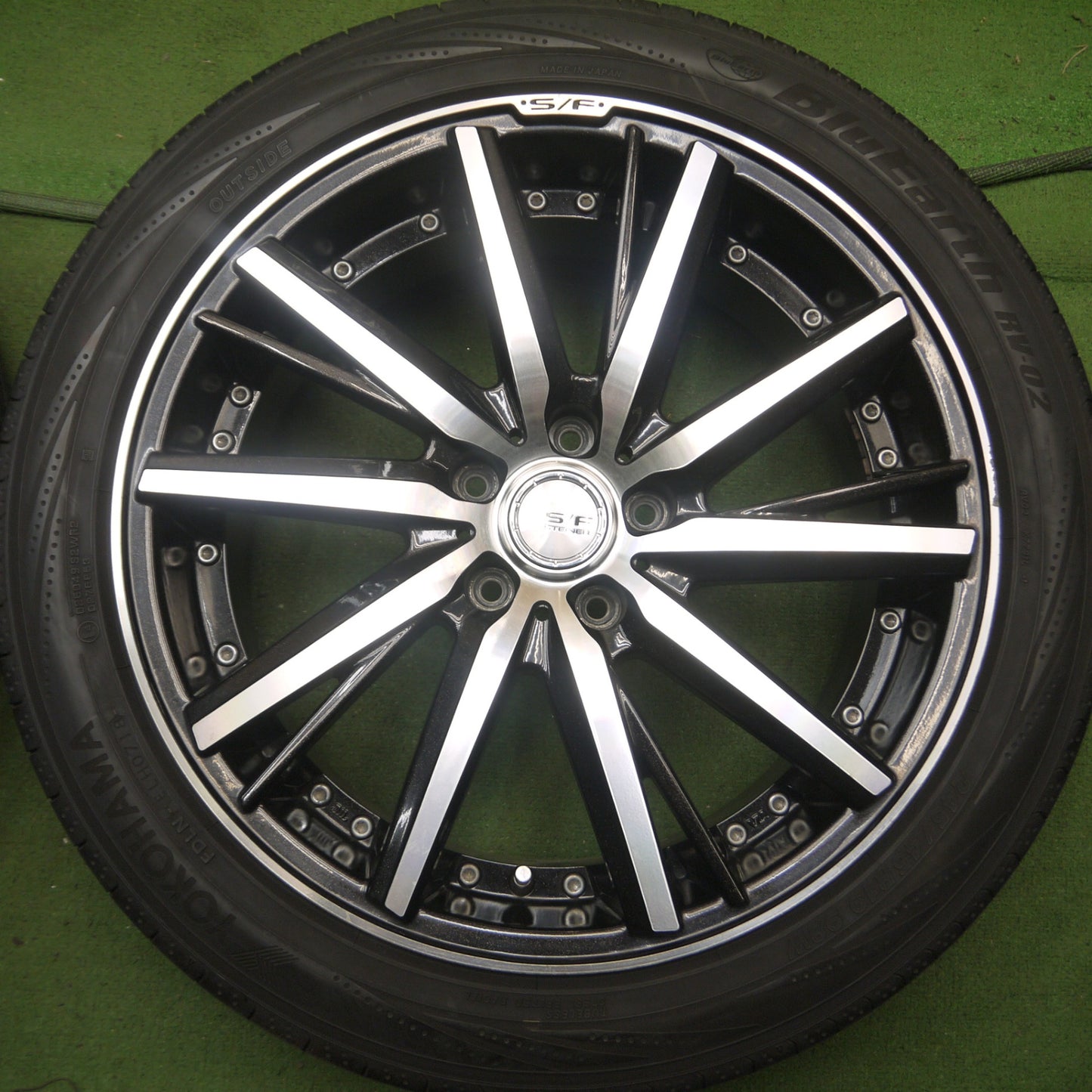 *送料無料* 4本価格★S/F STEINER 245/45R19 ヨコハマ ブルーアース RV-02 シュタイナー 19インチ PCD114.3/5H★4070502Hノ