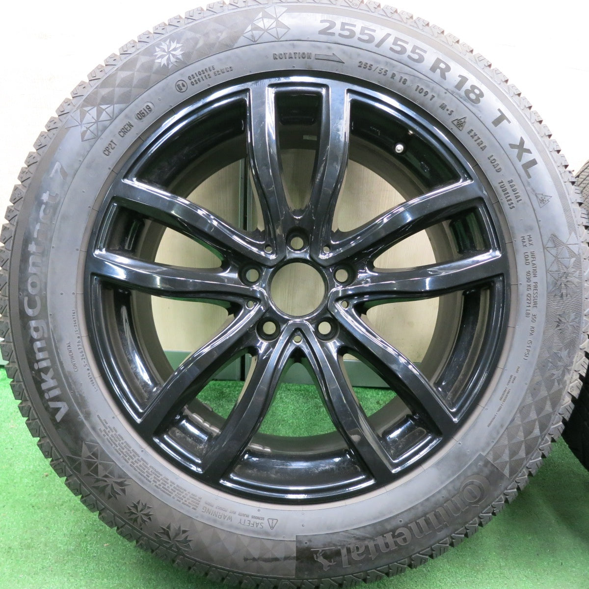 *送料無料* バリ溝！9分★BMW 等 MAK 255/55R18 スタッドレス コンチネンタル バイキング コンタクト7 18インチ  PCD120/5H★4053106HAス