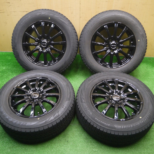 [送料無料] バリ溝！キレイ！8.5分★プリウス 等 195/65R15 スタッドレス ブリヂストン ブリザック VRX2 AZANE FB アザーネ 15インチ PCD100/5H★4100805Hス