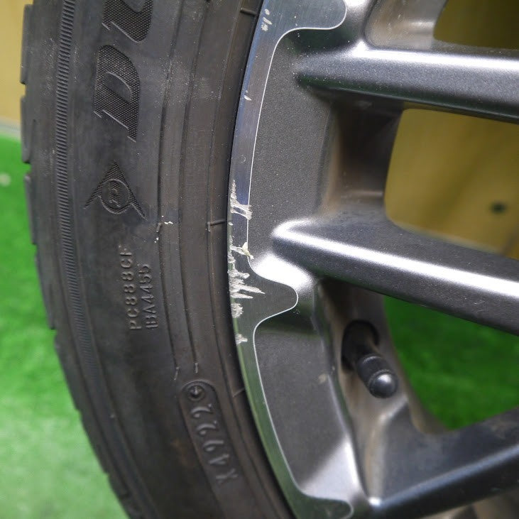 [送料無料] バリ溝！22年！8分★ホンダ N-BOX カスタム 純正 ENKEI 165/55R15 ダンロップ LE MANS V+ 15インチ エンケイ PCD100/4H★5031420Hノ