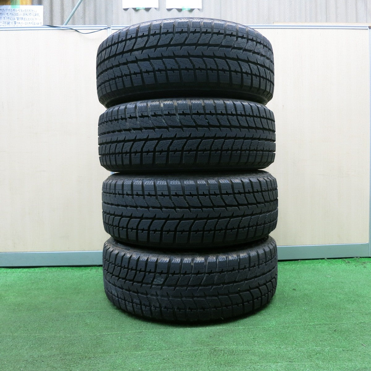 *送料無料* バリ溝！ほぼ10分★ベンツ W203 Cクラス 純正 205/55R16 スタッドレス ブリヂストン ブリザック WS70 PCD112/5H★4040308NJス