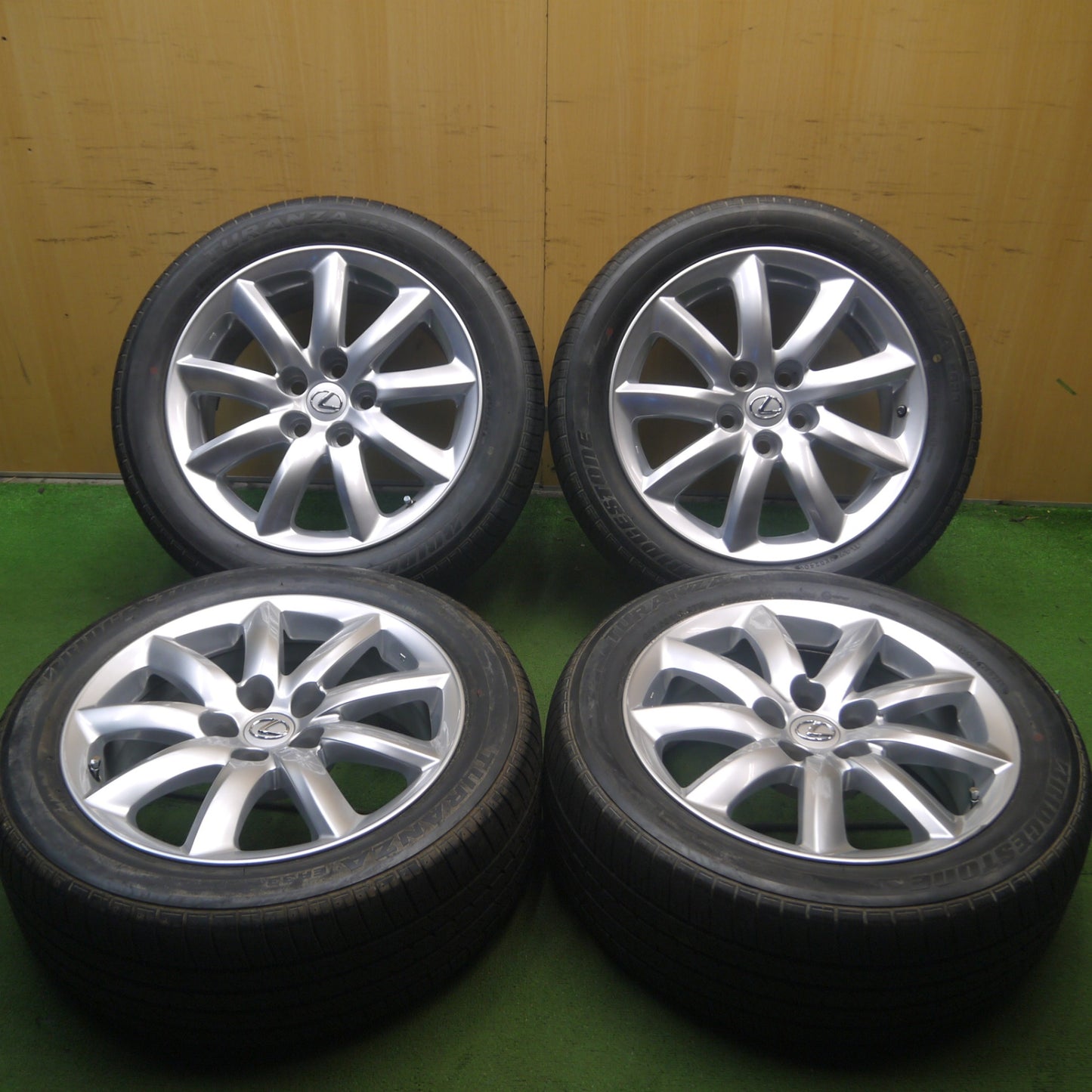 *送料無料* バリ溝！キレイ！9分★レクサス LS 純正 235/50R18 ブリヂストン トランザ ER33 18インチ PCD120/5H★4070201Hノ