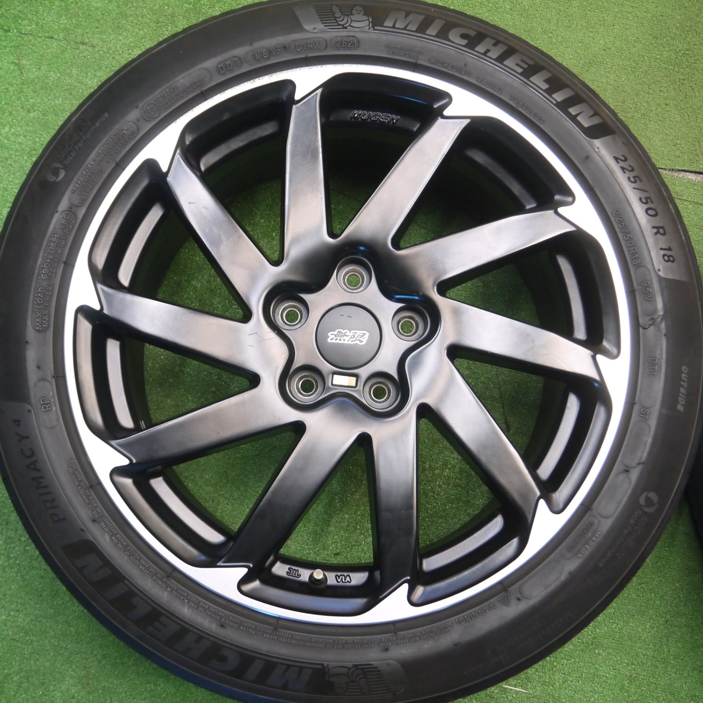 [送料無料] 希少！レア！キレイ！21年★MUGEN 無限 CU10 225/50R18 ミシュラン プライマシー4 18インチ PCD114.3/5H★5012104Hノ